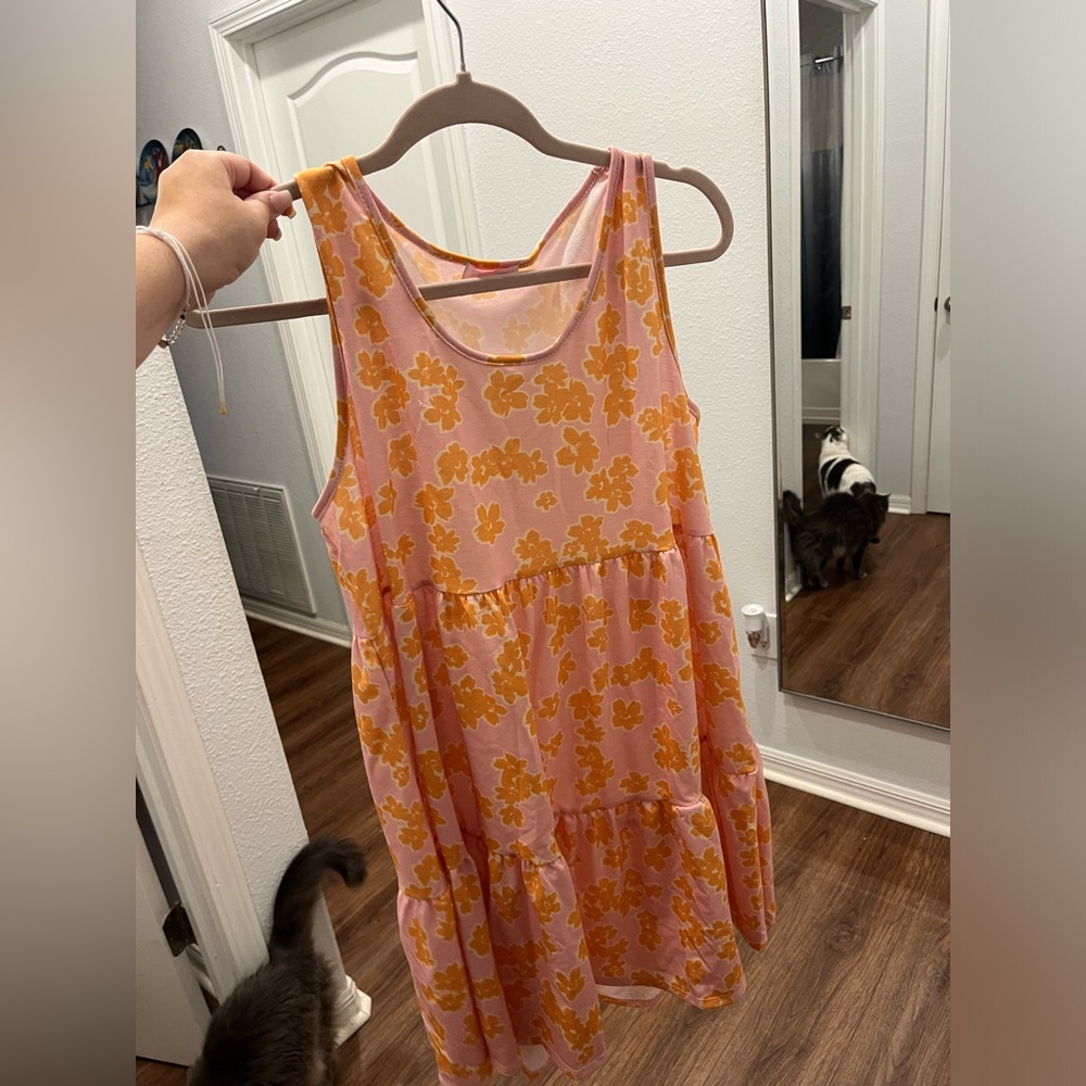 Pink lily dress